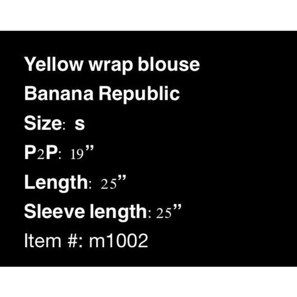 Banana Republic golden floral yellow wrap blouse - Picture 7 of 7